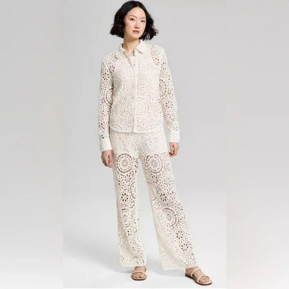 And Now This Cotton Crochet Pull-On Pants, Exclusively at Macy's.  SZ L - Picture 5 of 5